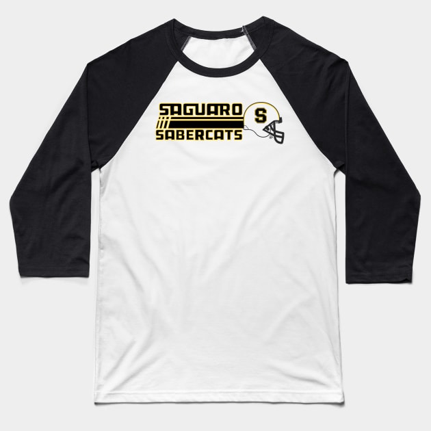 Saguaro Sabercats (Rush Secondary - Gold Lined) Baseball T-Shirt by dhartist